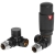 Signature Round Thermostatic Corner Radiator Valve Pair - Matt Black | Thumbnail Image