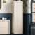 Signature Verge Wall Hung 1-Door Tall Unit 345mm Wide - Matt Cotton