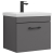 Versa Arc Wall Hung 1-Drawer Vanity Unit with Black Handle - 500mm Wide - Dark Grey