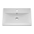 Versa Trim Wall Hung 1-Drawer Vanity Unit with Basin and Brass Handle - 500mm Wide - Gloss White