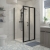 Signature Verve Matt Black Bi-Fold Shower Door - 5mm Glass