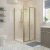 Signature Verve Brushed Brass Bi-Fold Shower Door - 5mm Glass