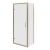 Signature Verve Brushed Brass Pivot Shower Door - 6mm Glass