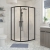 Signature Verve Matt Black 2-Door Offset Quadrant Shower Enclosure - 6mm Glass