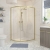 Signature Verve Brushed Brass 2-Door Offset Quadrant Shower Enclosure - 6mm Glass