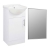 Signature Skyline Floor Standing 1-Door Vanity Unit with Basin and Rockford Mirror 600mm Wide - White Gloss