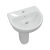 Signature Zen Basin and Full Pedestal 550mm Wide - 1 Tap Hole | Thumbnail Image