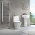 Delphi Fluid Back to Wall Comfort Height Close Coupled Rimless Toilet with Push Button Cistern - Soft Close Seat