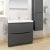 Delphi Kiev Floor Standing 2-Drawer Vanity Unit with Basin 900mm Wide - Grey Matt
