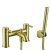 Delphi Studio G Bath Shower Mixer with Shower Kit - Brushed Brass