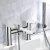 Delphi Tec Studio XQ Bath Shower Mixer Tap with Shower Kit Pillar Mounted - Chrome