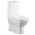 Delphi Versa Closed Back Rimless Close Coupled Toilet with Push Button Cistern - Soft Close Seat