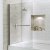 Delphi Vodas 6 Square Hinged Bath Screen with Towel Bar 1400mm H x 800mm W - 6mm Glass