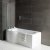 Delphi Zeya P-Shaped Premier Shower Bath 1675mm x 750/850mm - Left Handed