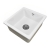 The 1810 Company Argilla 1 Bowl Fireclay Kitchen Sink 450mm Wide - White