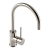 The 1810 Company Courbe Curved Spout Kitchen Sink Mixer Tap - Brushed Steel
