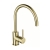 The 1810 Company Courbe Curved Spout Kitchen Sink Mixer Tap - Brushed Gold Brass | Thumbnail Image