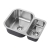 The 1810 Company Etroduo 589/450U 1.5 Bowl Undermount Kitchen Sink - Left Handed