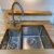 The 1810 Company Rodez Twin Lever Kitchen Sink Mixer Tap - Brushed Steel