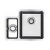The 1810 Company Luxsoplusduo25 160/340U 1.5 Bowl Undermount Kitchen Sink - Right Handed