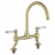 The 1810 Company Moulins Classic 2 Hole Design Kitchen Sink Mixer Tap - Brushed Gold Brass | Thumbnail Image