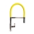 The 1810 Company Spirale Knurled Chrome Spout Sink Mixer Tap with Flexible Hose - Yellow