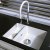 The 1810 Company Spirale Chrome Spout Sink Mixer Tap with Flexible Hose - White