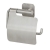 Tiger Colar Toilet Roll Holder with Cover Brushed Stainless Steel