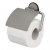 Tiger Tune Toilet Roll Holder with Cover - Brushed Stainless Steel/Black