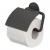 Tiger Tune Toilet Roll Holder with Cover - Brushed Metal Black/Black | Thumbnail Image