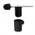 Tiger Tune Toilet Brush and Holder - Brushed Stainless Steel/Black