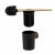 Tiger Tune Toilet Brush and Holder - Brushed Brass/Black