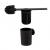 Tiger Tune Toilet Brush and Holder - Brushed Metal Black/Black