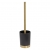 Tiger Tune Toilet Brush and Holder Freestanding - Brushed Brass/Black