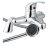 Delphi Alisa Single Lever Bath Shower Mixer Tap with Shower Kit Pillar Mounted - Chrome