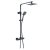 Delphi Zacha Thermostatic Bar Mixer Shower with Shower Kit + Fixed Shower Head - Black