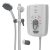Triton Omnicare Design 8.5Kw Electric Shower with Grab Kit - White/Grey