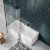 Trojan Elite L-Shaped Square Shower Bath 1675mm x 700mm/850mm with Front Panel and Screen