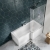 Trojan Elite L-Shaped Square Shower Bath 1675mm x 700mm/850mm with Front Panel and Screen