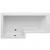 Trojan Elite L-Shaped Square Shower Bath 1675mm x 700mm/850mm with Front Panel and Screen