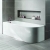 Trojan J-Shaped Curved Rectangular Bath 1700mm x 750mm (inc Wraparound Panel)