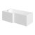 Trojan Solarna L-Shaped Square Shower Bath 1700mm x 700mm/850mm  with Front Panel and Screen