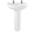 Twyford Alcona Basin & Full Pedestal 500mm Wide 2 Tap Hole