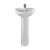 Twyford Alcona Handrinse Basin & Full Pedestal 400mm Wide 1 Tap Hole