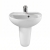 Twyford Alcona Handrinse Basin & Semi Pedestal 400mm Wide 1 Tap Hole | Thumbnail Image