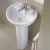 Twyford Alcona Handrinse Basin & Full Pedestal 400mm Wide 1 Tap Hole