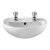 Twyford Alcona Handrinse Basin & Full Pedestal 400mm Wide 2 Tap Hole