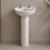 Twyford Alcona Handrinse Basin & Full Pedestal 400mm Wide 2 Tap Hole | Thumbnail Image