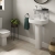 Twyford Alcona Handrinse Basin & Square Full Pedestal 500mm Wide 1 Tap Hole | Thumbnail Image