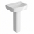 Twyford Alcona Handrinse Basin & Square Full Pedestal 450mm Wide 2 Tap Hole | Thumbnail Image